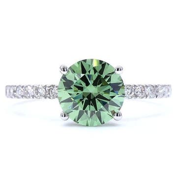 Zonder minimumprijs - Ring - 18 karaat Witgoud - 1.77ct. tw., Nieuw