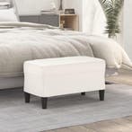 vidaXL Bankje 70x35x41 cm kunstleer crèmekleurig, Huis en Inrichting, Banken | Bankstellen, Verzenden, Nieuw, Leer, Minder dan 150 cm