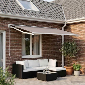 vidaXL Vervangingsdoek voor zonnescherm Lichtgrijs 300 x 250, Verzenden, Nieuw