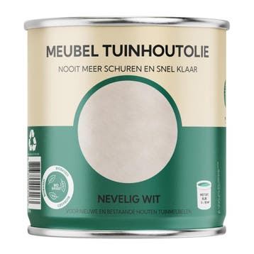 Meubel Tuinhout Olie - Nevelig Wit, Minder dan 5 liter, Verzenden, Nieuw, Wit