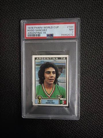1978 Panini Argentina 78 World Cup HUGO SANCHEZ - PSA 7, Nieuw