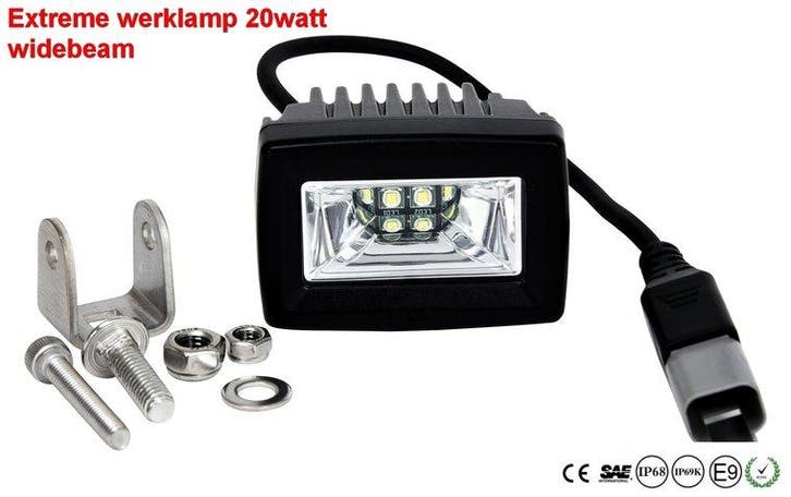 Extreme 2inch 20w LED-werklamp scene 120graden, Auto-onderdelen, Verlichting, Verzenden