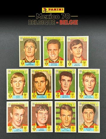 Panini - FIFA World Cup Mexico 70 - Complete Belgium Team, Nieuw