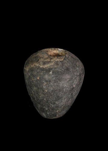 West-Aziatisch Black Hardstone Macehead (Zonder, Antiek en Kunst