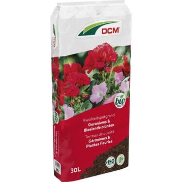 Geraniums en bloeiende planten potgrond | DCM | 30 liter, Verzenden