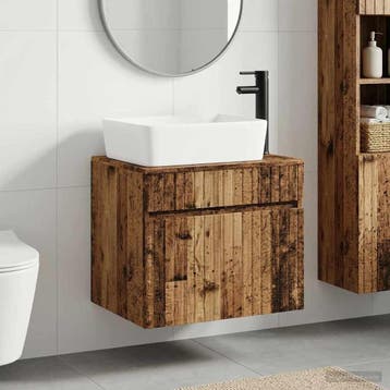 vidaXL Badkamer wastafelkast Oud hout 59 x 44,5 x 80 cm, Verzenden, Nieuw