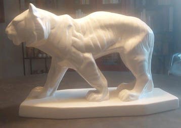 Beeldje, Tigre - 27 cm - Porselein - 1980, Antiek en Kunst