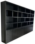 Vakkenkast zwart eiken  ongelijke vakken 400 x 240cm, Ophalen of Verzenden, Nieuw