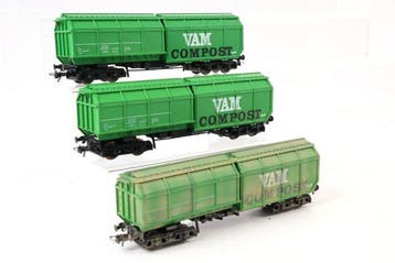 Roco H0 - 4368 - Modeltrein goederenwagon (3) - Set met drie, Hobby en Vrije tijd, Nieuw