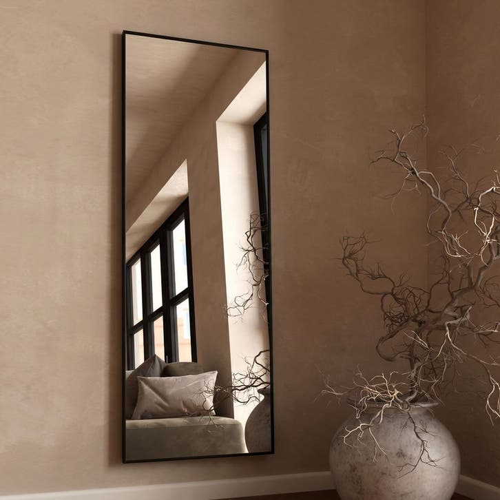 *WOONWINKEL* Kare Design Bella Zwarte Spiegel Smal 130x30 Cm, Huis en Inrichting, Woonaccessoires | Spiegels, Nieuw, Verzenden