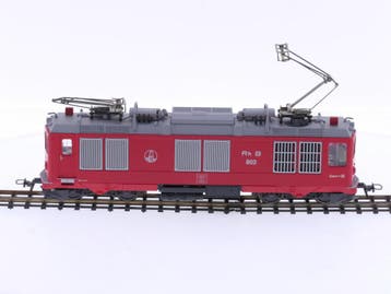 Schaal H0m Bemo 1267 102 elektrische locomotief met dubbe..., Ophalen of Verzenden, Zo goed als nieuw, Gelijkstroom, Locomotief