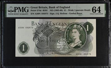 Groot-Brittannië. - 1 Pound - ND (1962-66) - PMG 64 - Pick