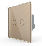 Livolo Touch Rolluikschakelaar | 2-Voudig | Smart | Goud |, Doe-het-zelf en Verbouw, Ophalen of Verzenden, Nieuw, Schakelaar