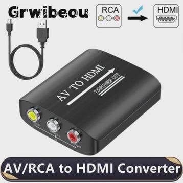 AV naar HDMI Converter 1080P - RCA Composite Adapter met USB, Verzenden, Nieuw