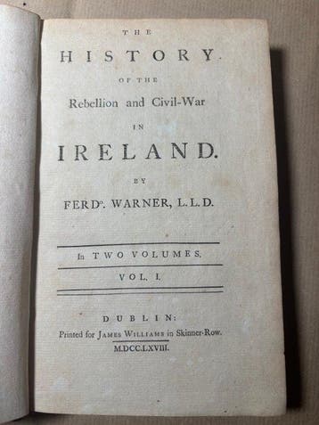 Ferdinando Warner - The History of the Rebellion and, Antiek en Kunst