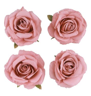 4 Oud Roze Ivoor Rozen Koppen (11x6cm), Ophalen of Verzenden, Nieuw
