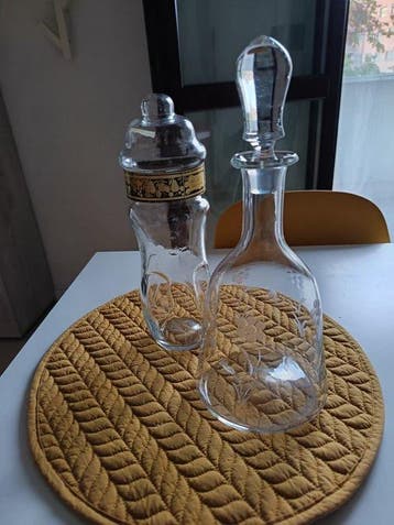 Fles (2) - Kristal - Vintageflessen