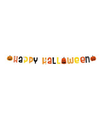 Happy Halloween Letter Banner (250cm), Ophalen of Verzenden, Nieuw