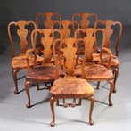 8 eetkamerstoelen prijs incl bekleding naar wens 2 met armle, Antiek en Kunst, Ophalen of Verzenden