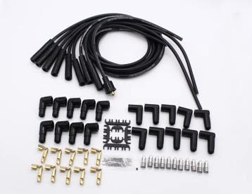 8.5mm Spark Plug Wire Set V8 - straight boots  black, Ophalen of Verzenden, Nieuw