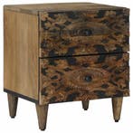 vidaXL Nachtkastje met lade Bruin 40 x 33,5 x 46 cm Massief, Huis en Inrichting, Minder dan 45 cm, Verzenden, Nieuw, Minder dan 55 cm