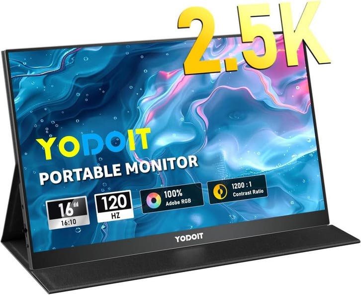 Draagbare Monitor 16 inch 2.5K | Retourdeal 30% Korting, Computers en Software, Monitoren, IPS, Ingebouwde speakers, Nieuw, USB-C