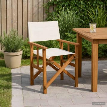 vidaXL Regisseursstoel massief acaciahout, Verzenden, Nieuw, Hout