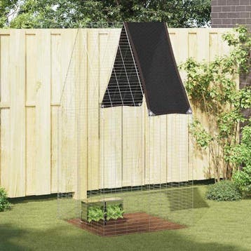 vidaXL Konijnenkooi zilver 100 x 100 x 210 cm Gegalvaniseerd, Verzenden, Nieuw