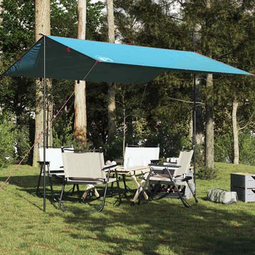 vidaXL Kampeerluifel waterdicht 360x294 cm blauw, Verzenden, Nieuw, Tot en met 2