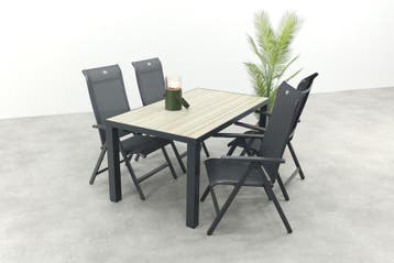 Hartman Milaan/Nola verstelbare tuinset 160x90 cm., Verzenden, Nieuw, Overige materialen, Tuinset