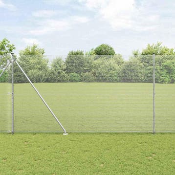 vidaXL gelast draadhek met grondpennen 25 x 1,6 m, Verzenden, Nieuw, IJzer