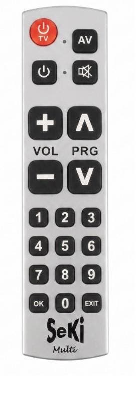 Afstandsbediening Senioren Seki Multi Grijs, Audio, Tv en Foto, Ophalen of Verzenden, Nieuw, Origineel