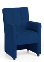 Eetkamerstoel Peter - eetkamerstoelen - Blauw, Nieuw, Blauw, Stof