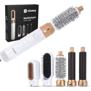 Niceey 5-in-1 Krultang - Föhnborstel - Multistyler -, Verzenden, Nieuw
