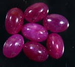Cts. 5.0 Ruby Cabochon - Hoogte: 6 mm - Breedte: 4 mm- 1 g, Verzamelen