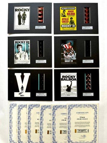 Rocky – Extremely rare set of 6 Mounted 35mm Film Cells –, Nieuw