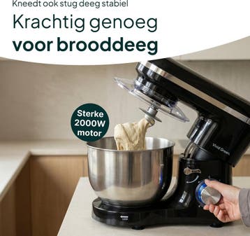 2000W Keukenmachine - Keukenrobot - 6.2L - Keukenmixer - Mix, Verzenden, Zo goed als nieuw