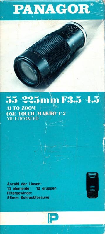 Panagor Telezoom 55–225mm F/3.5–4.5 met One-Touch Macro voor, Verzenden, Nieuw