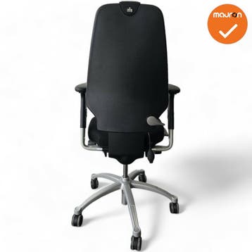 RH Logic 400 - zwarte stoffering  - Grijs voetkruis, Werkplek, Ophalen of Verzenden, Gebruikt, Stoel