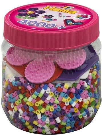 Hama Strijkkralen - Pot Roze (4000 stuks) | Hama - Hobby, Verzenden, Nieuw