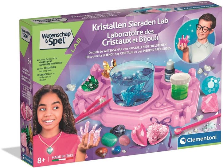 Wetenschap & Spel - Kristallen Sieraden Lab | Clementoni -, Hobby en Vrije tijd, Knutselen, Nieuw, Verzenden