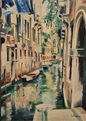 Italiaanse school (XX) - Canale veneziano