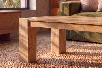 Salontafel MAKASSAR 100cm mangohout crème beige - 48652, Ophalen of Verzenden, Nieuw