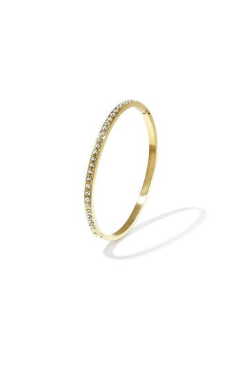 Goudlief Bangle met rij steentjes (Armbanden), Verzenden, Nieuw, Zilver, Overige materialen