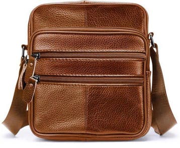 THL Design Leren Schoudertas Heren Dames bruin, Sieraden, Tassen en Uiterlijk, Tassen | Schoudertassen, Overige merken, Bruin