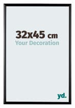 Fotolijst 32x45cm - Zwart Hoogglans - Kunststof - Bordeaux, Verzenden, Nieuw