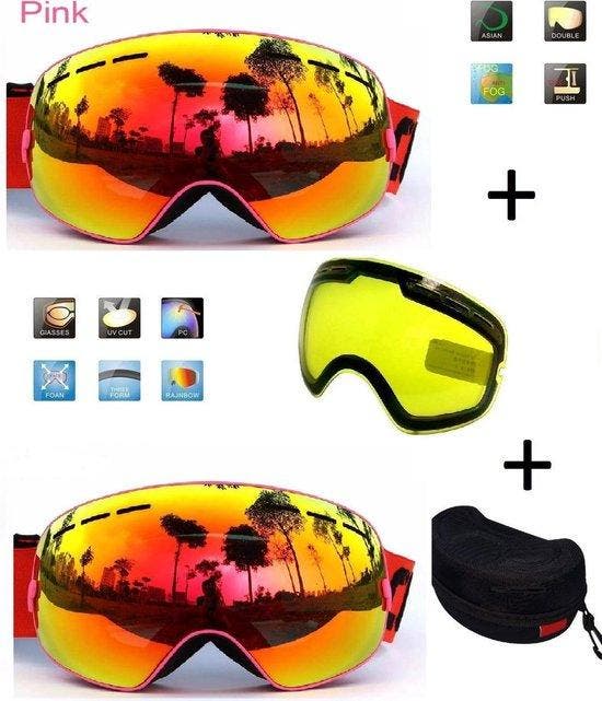 Ski Bril F Type 10 – Frameless Design met Extra Lens &, Sport en Fitness, Skiën en Langlaufen, Ophalen of Verzenden