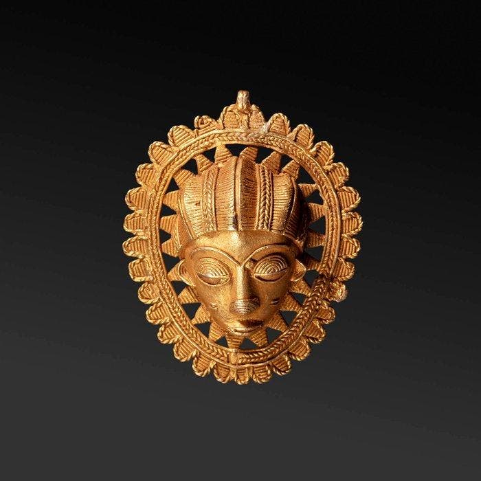 Gold Akan ornament - Figuur - Akan - Ghana, Antiek en Kunst, Kunst | Niet-Westerse kunst