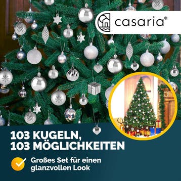 Kerstballen Zilver 103-delig (Kerst artikelen, Interieur), Verzenden, Nieuw