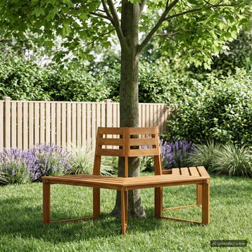 vidaXL Boombank 160 x 70 x 86 cm Massief Acaciahout Naturel, Verzenden, Nieuw